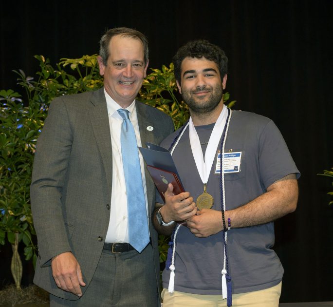 Northeast State President Dr. Jeff McCord and Leon Phillips at Honors Convo.