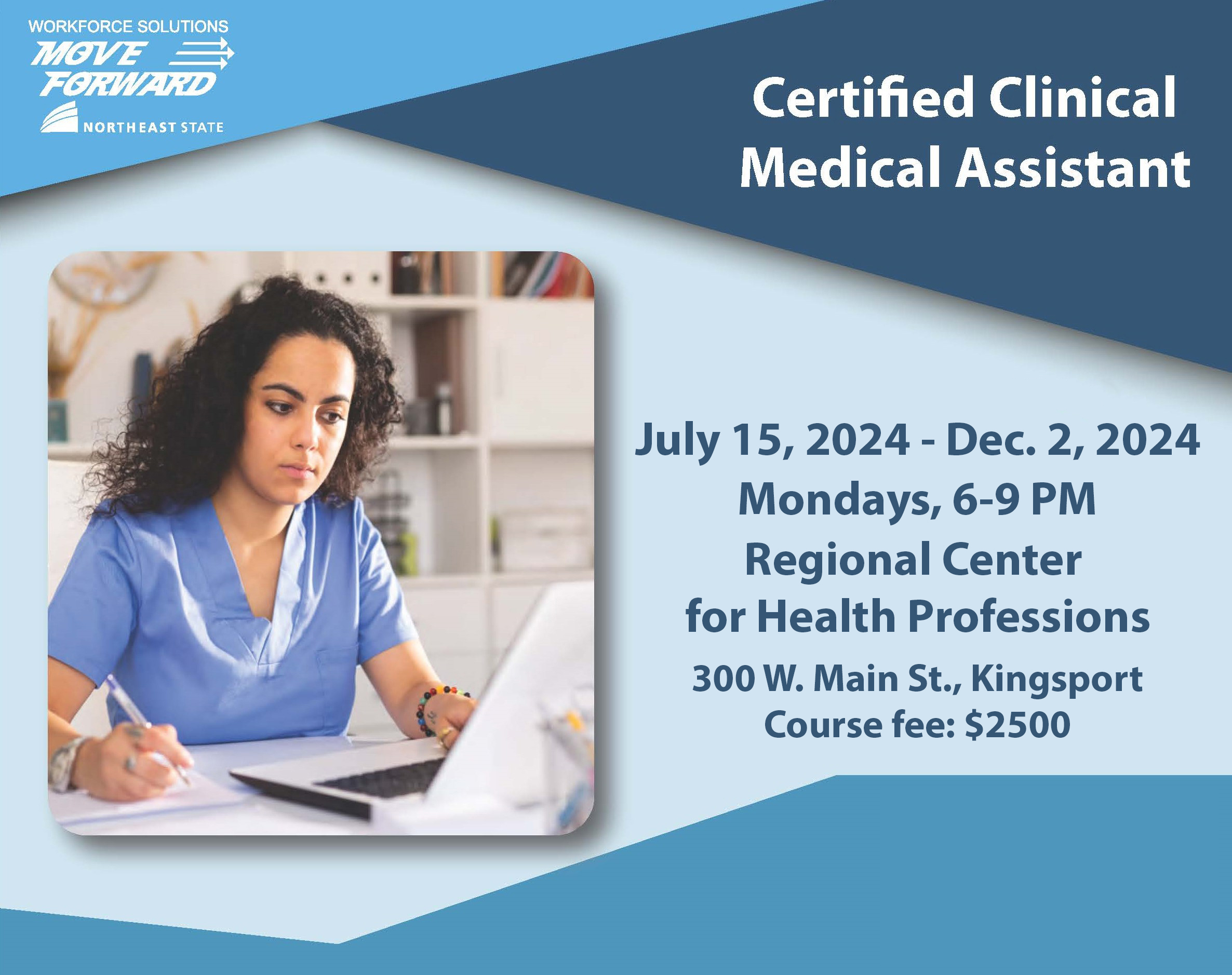 Register now for the CCMA course beginning July 15 at RCHP in Kingsport.