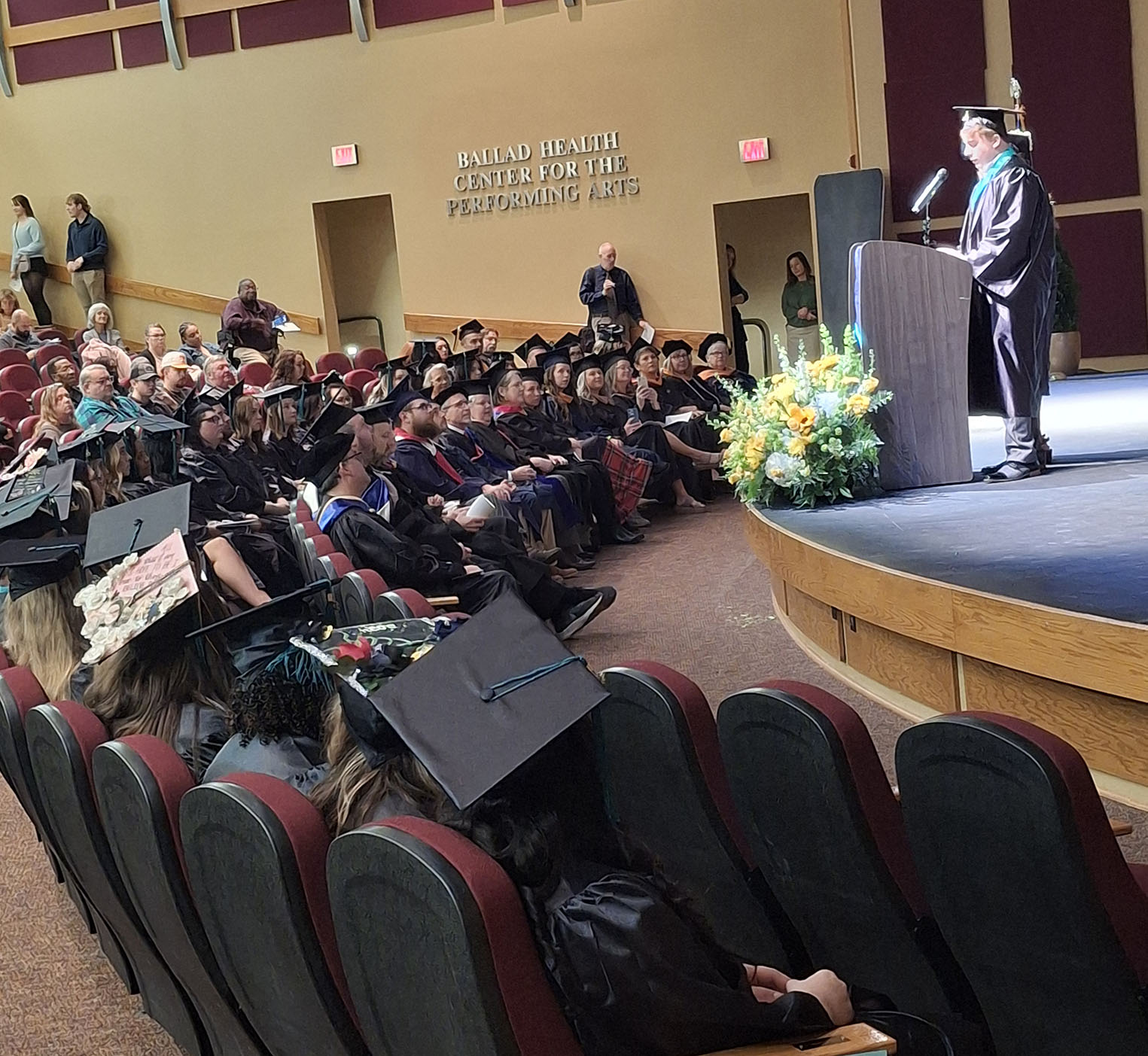 New graduates from the divisions of Health Professions and Science were recognized this morning.