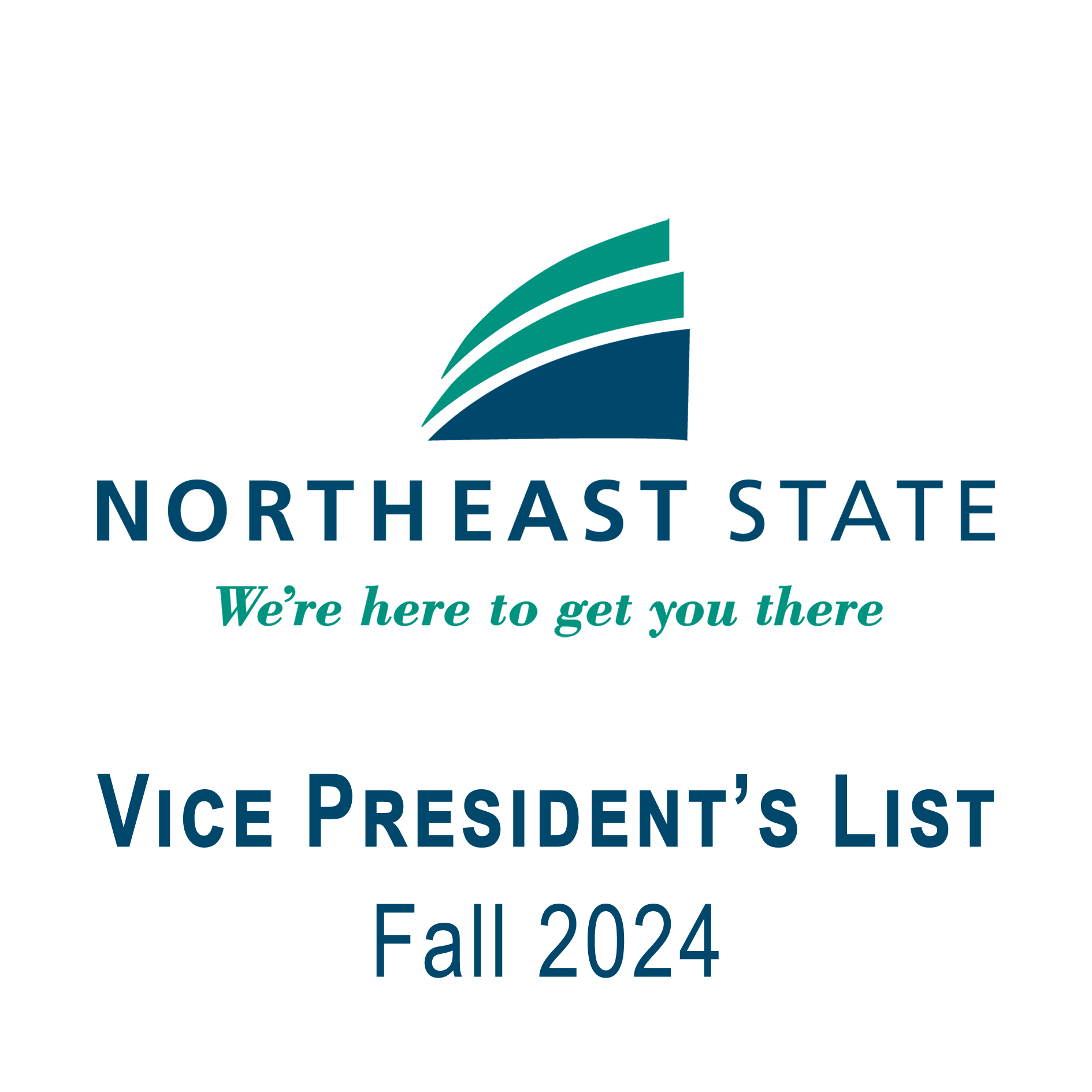 Northeast State announces the Vice President's List for the fall 2024 semester.