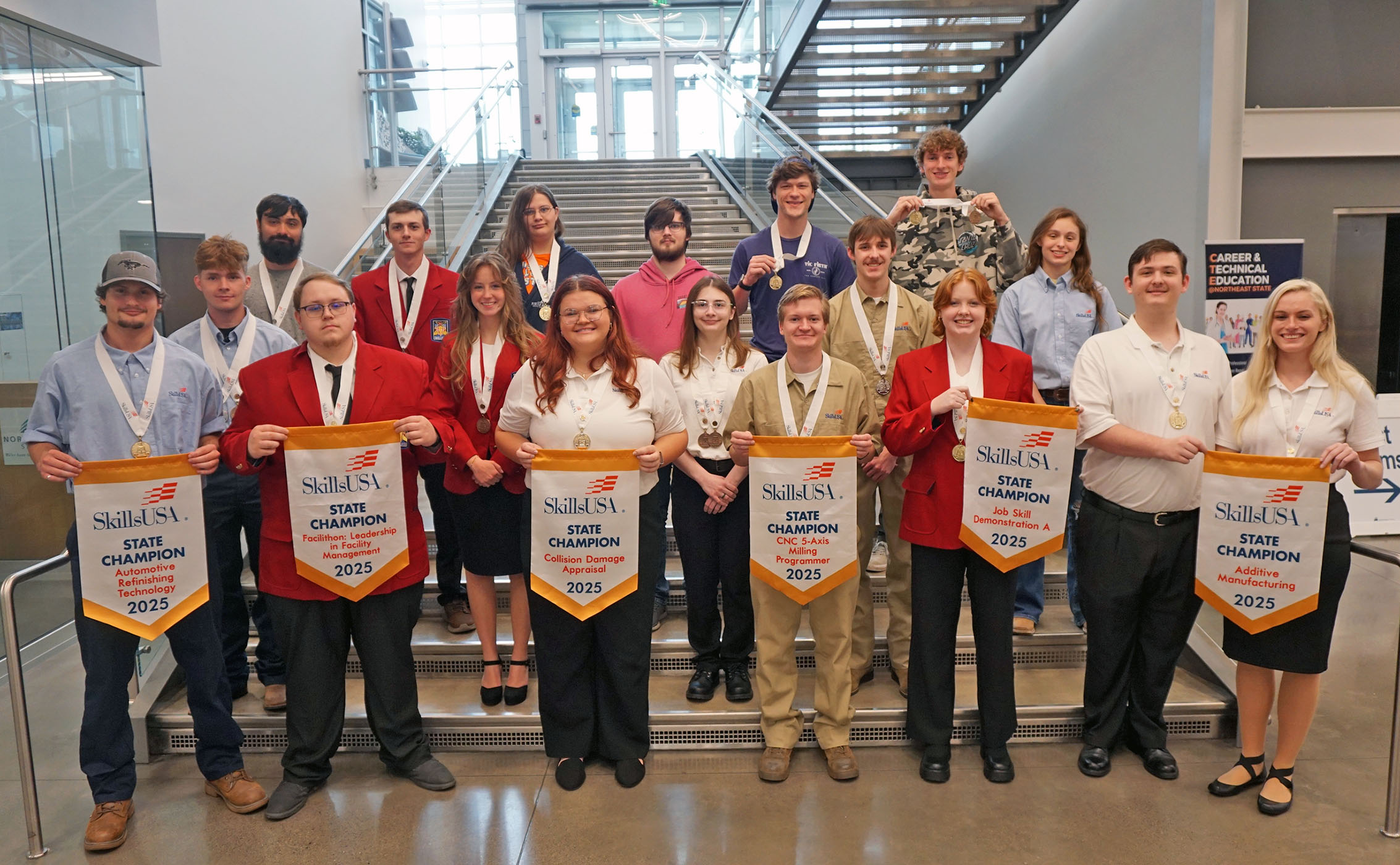 Northeast State students earned 17 medals including eight gold medals in the SkillsUSA Tennessee State Leadership and Skills Conference held April 13-16 in Chattanooga.