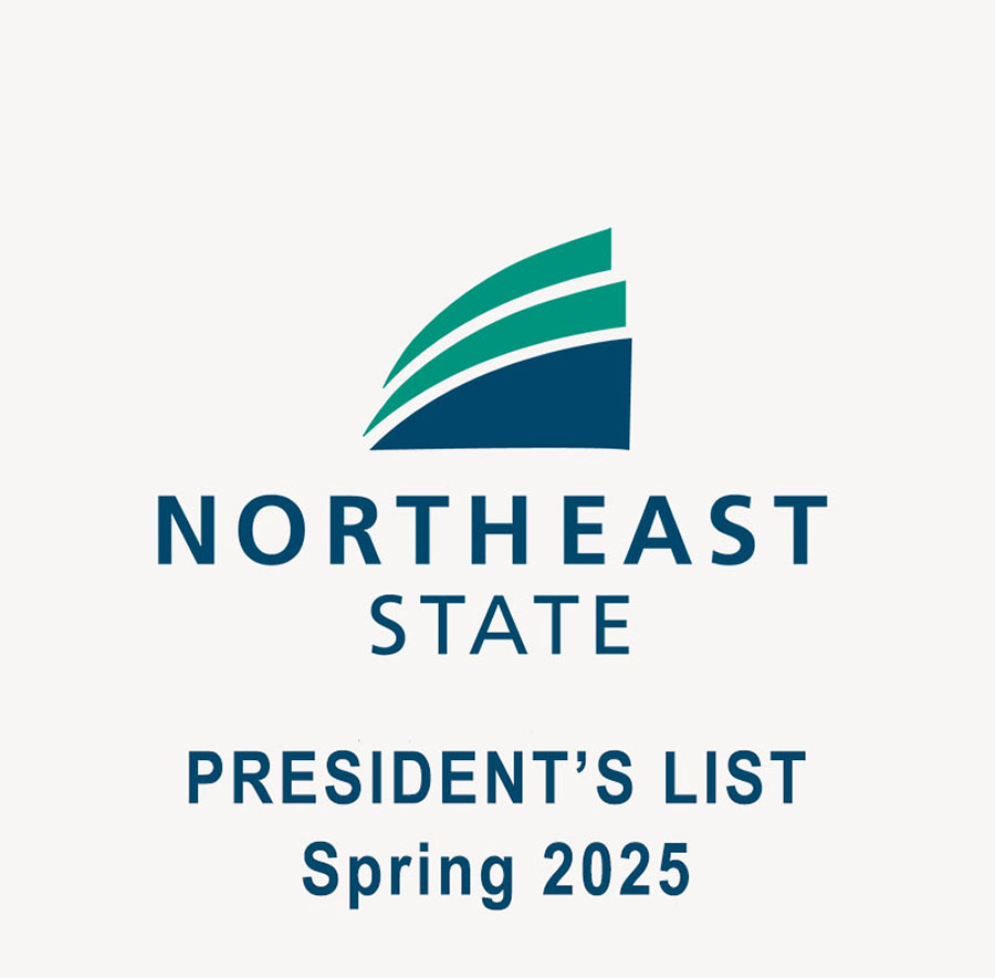 Northeast State announced students named to the President's List for the spring semester of 2025.