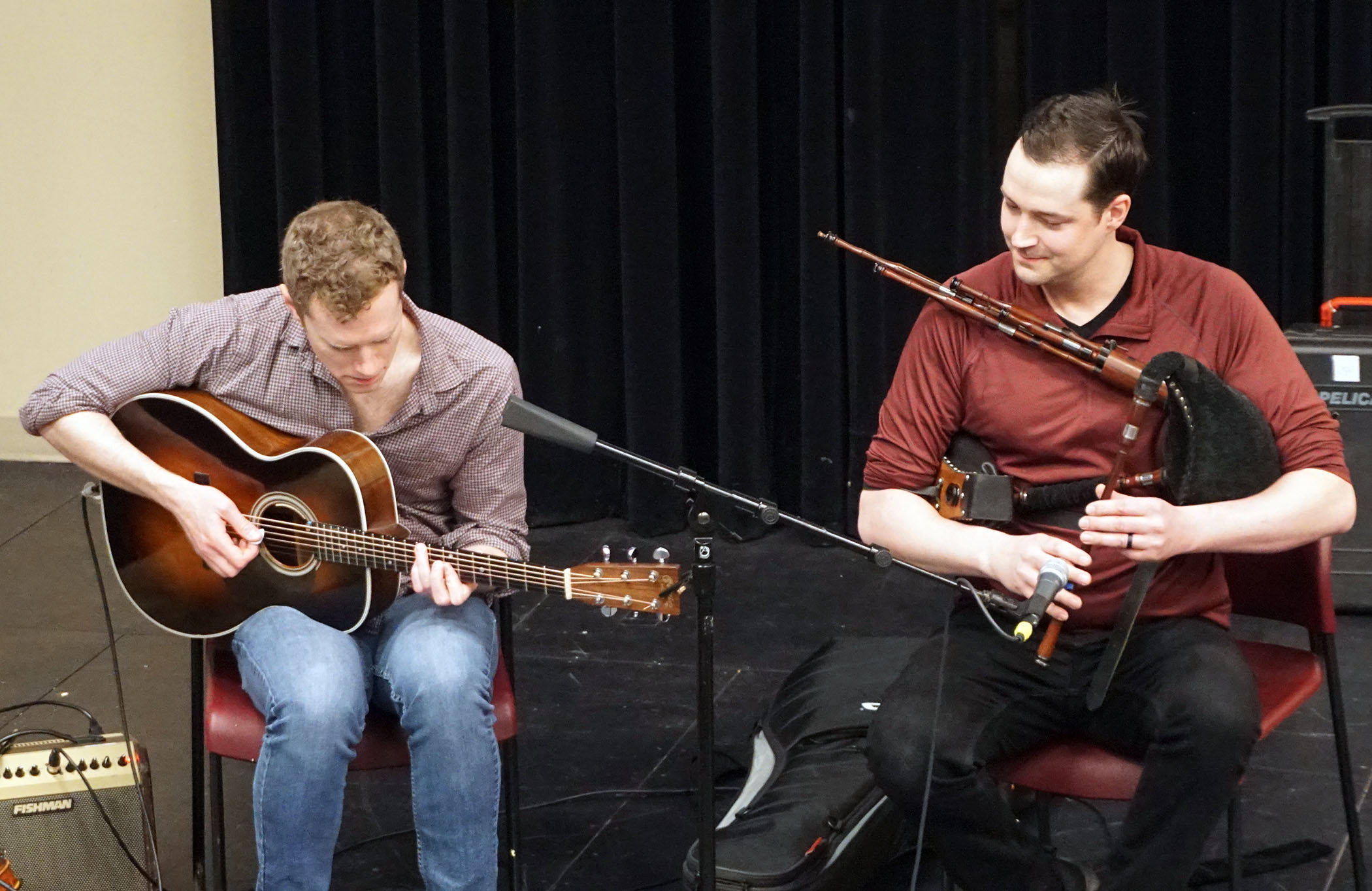 Finn Magill (left) and Will MacMorran return to produce the wonderous music of Ireland on Oct. 20 at Northeast State. Show starts at 12:00 p.m. in A208, the Auditorium in the Student Services Building.