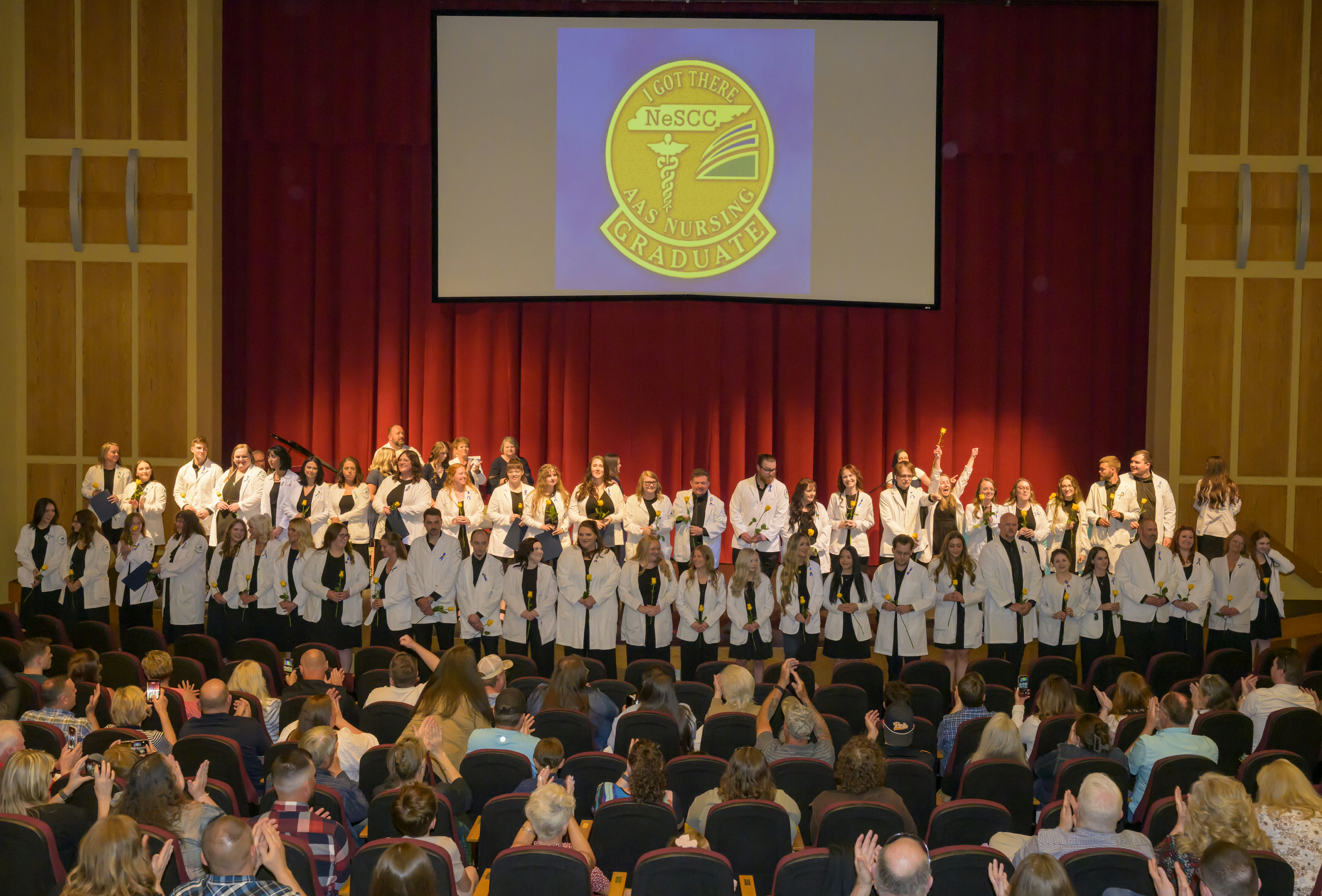 Northeast State Nursing welcomed more than 50 upcoming program graduates to get their nursing pins May 8 at the BHCPA Theater on the Blountville campus.